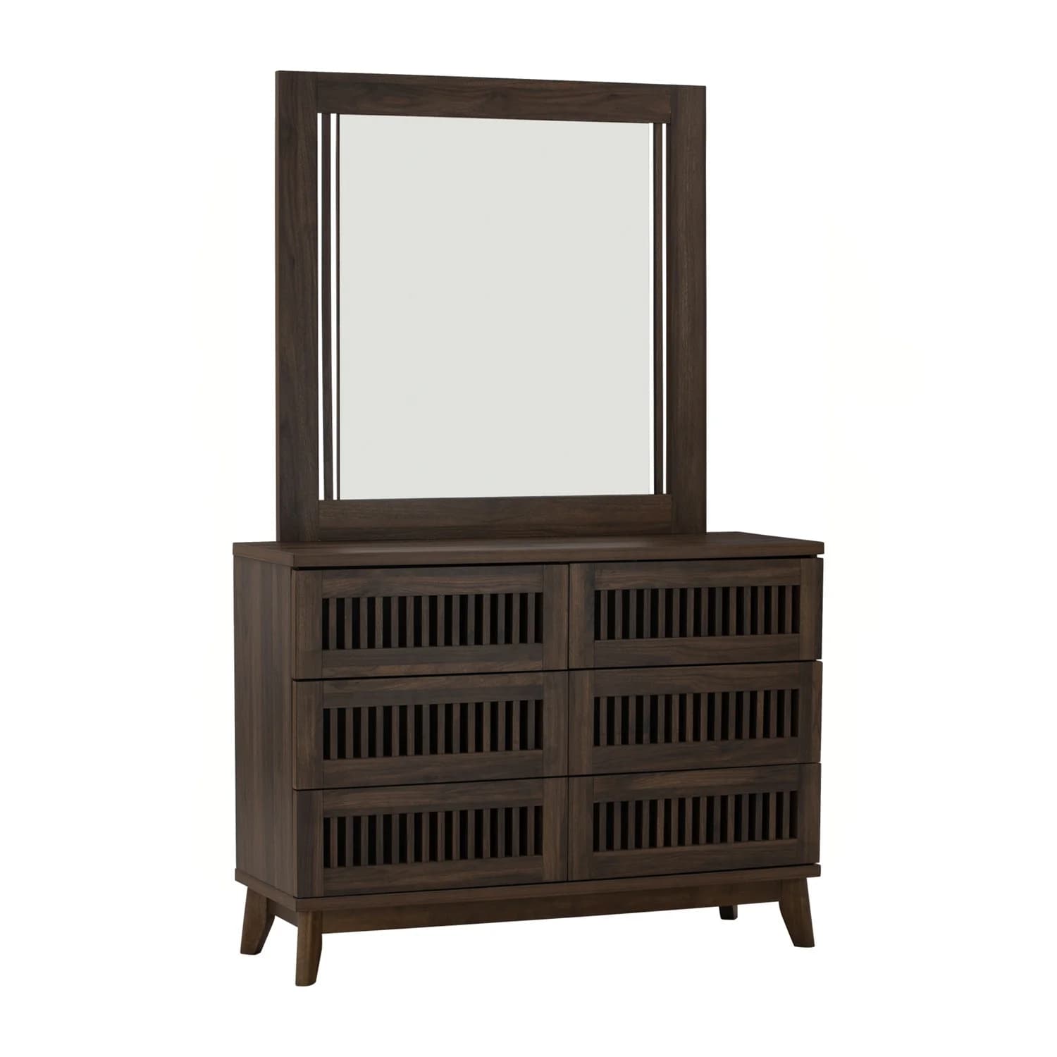 *OLAINE 6 DRAWER DRESSER WITH MIRROR 109/170 - Image 1